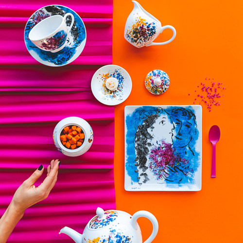 陶瓷金色餐盘碗餐具套装