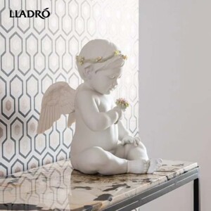 LLADRO雅致天使宝宝陶瓷摆件欧式家居雕塑摆件新居乔迁礼装饰礼盒