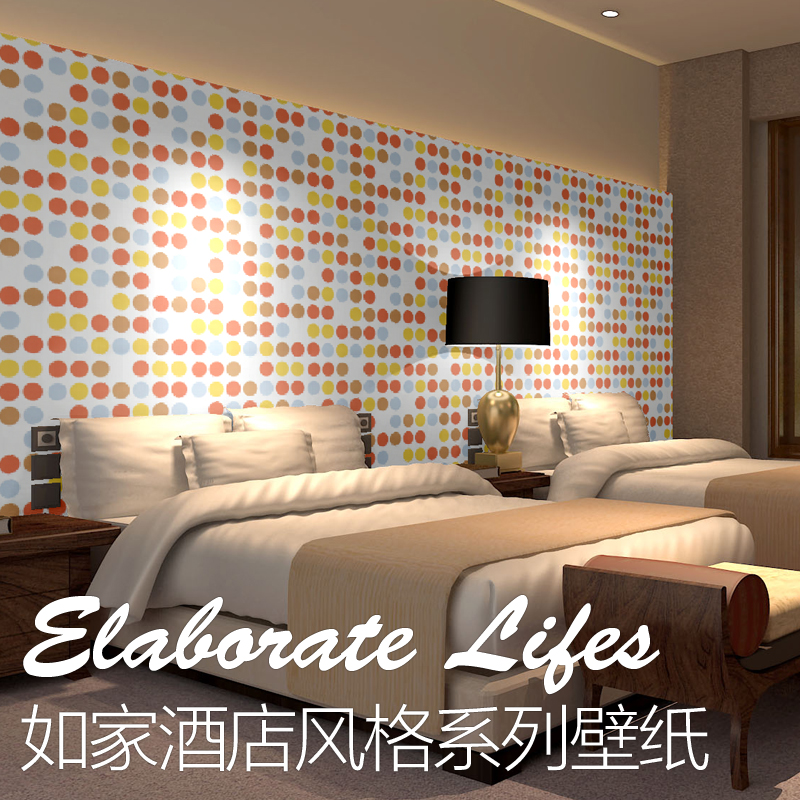 如家酒店专用工程pvc壁纸电视背景墙纸3d立体现代简约卧室