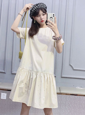 酷伽连衣裙女夏新款韩版宽松减龄气质女神范显瘦裙子8239