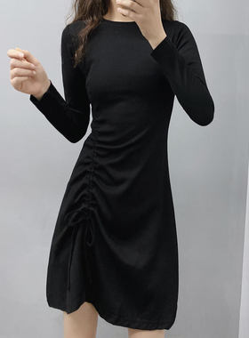 裙子褶皱修身小心机设计感小众