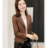 春秋气质PU皮衣外套9889WT