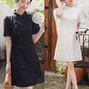 新中式淑女改良旗袍连衣裙国风流苏盘口裙子3622LYQ