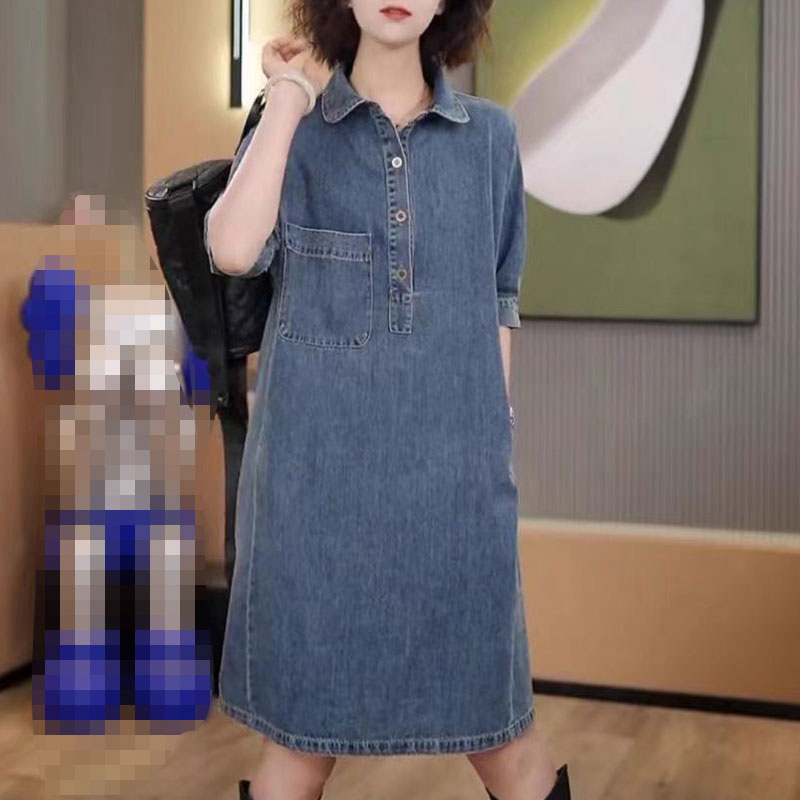 宽松直筒牛仔连衣裙977NZ