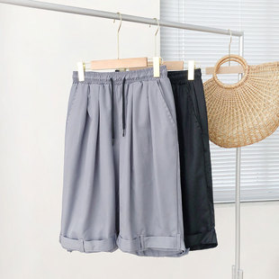 街头阔腿直筒裤 酷伽夏季 女港味休闲个性 五分裤 子DK002 新款