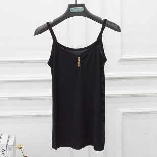 显瘦百搭打底外穿舒适吊带1325 简约小众修身 酷伽夏季 休闲时尚