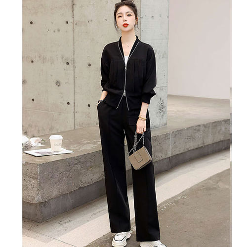 大方撞色款套装 春装气质两件套8883YWY