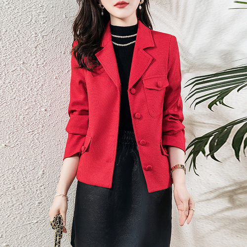 纯色扣子 春装新款外套W2125WT