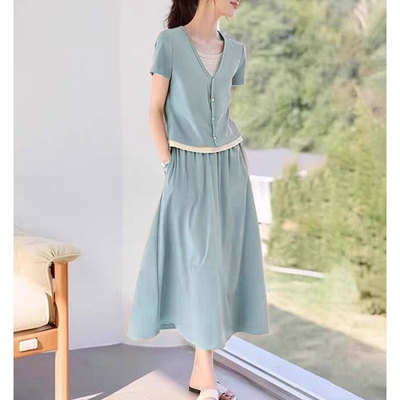 森系风优雅时尚 气质两件套7052RT