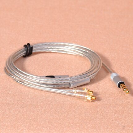 DIY耳机线材配件耳机线MMCX接口升级镀银线带麦适用于舒尔耳机线