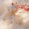 Korean Edition s925 Sterling Silver electroplate Filaments Bracelet temperament student Like a breath of fresh air Small bell Bracelet Bracelets gift