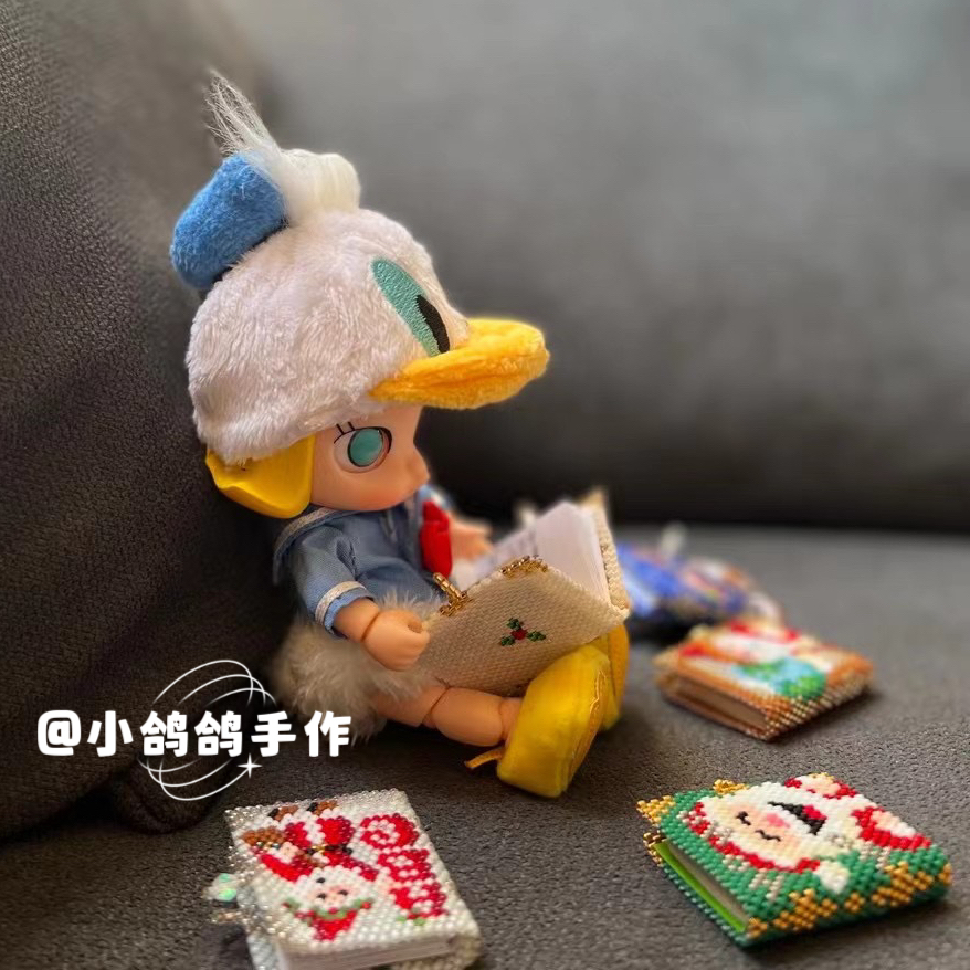 diy串珠材料包日本miyuki古董珠编织立体书圣诞迷你小绘本