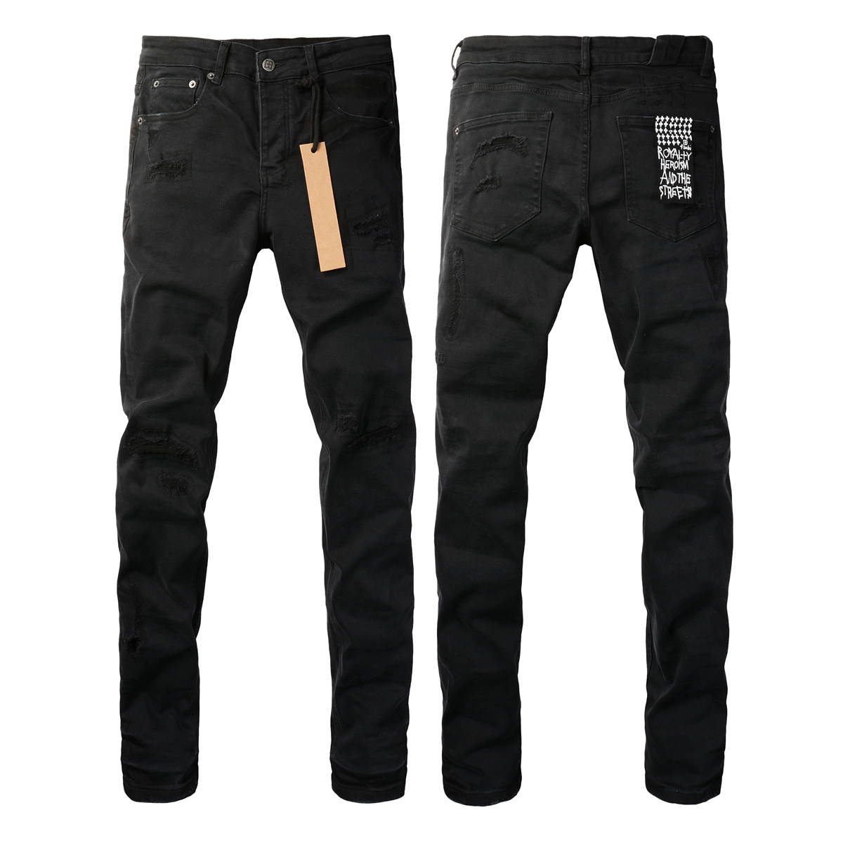thumbnail for Personalized Design Trendy Jeans Slim Fit Tight Pants