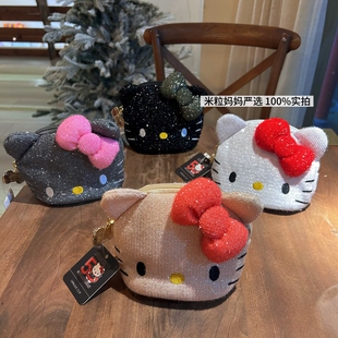 ins风超火的kitty亮闪闪收纳包化妆包内胆包钥匙包卡包小包25新款