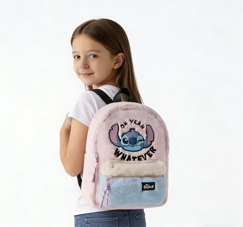 史迪仔双肩包史迪奇毛绒背包外出包旅行包秋冬上课通勤包学生书包