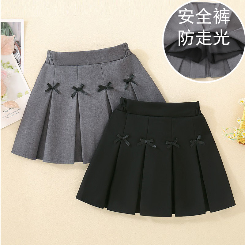 儿童蝴蝶结百褶裙毛呢秋冬装女童半身裙学院风防走光小学生JK短裙,童装/婴儿装/亲子装,半身裙,淘宝优惠券,粉丝福利购,淘宝优惠卷