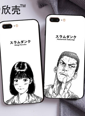 灌篮高手晴子手机壳适用iPhoneXS MAX苹果6s磨砂78plus情侣11华为