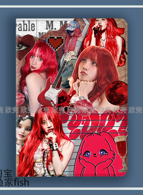 GIDLE宋雨琦 周边 同款适用iPad10.2苹果Pro11寸Air5/6华为matepad10.4平板mini3/4保护套vivo小米7pro荣耀x8