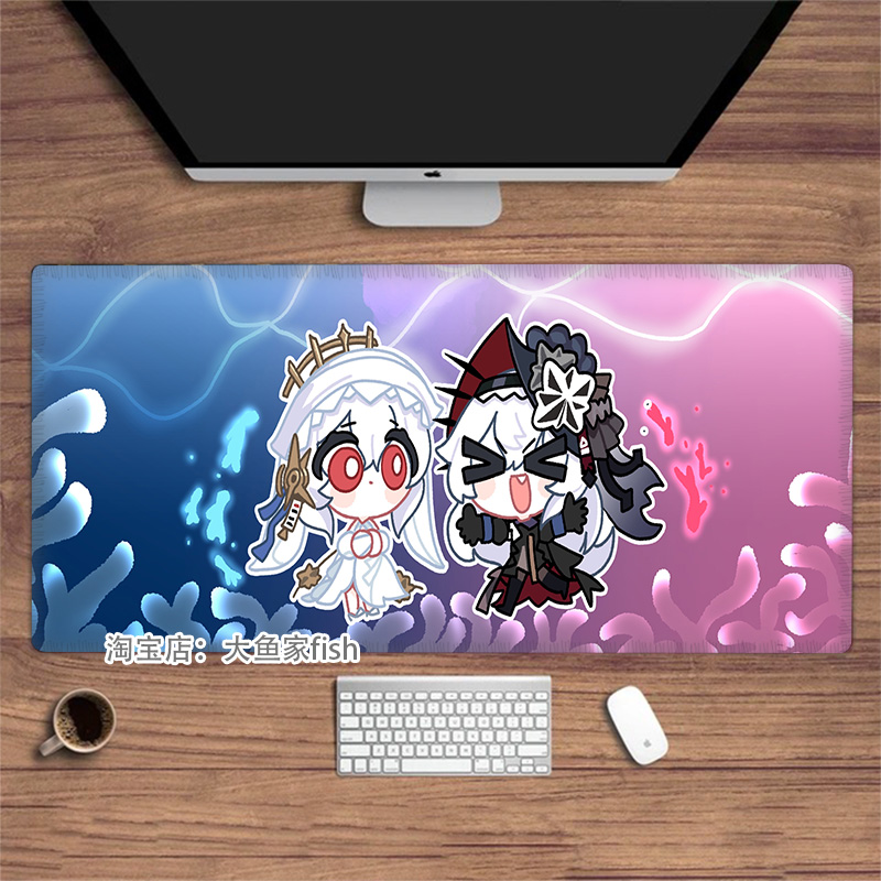 明日方舟 彼有 嵯峨 鼠标垫 大号办公桌垫键盘垫 锁边鼠标垫 防滑
