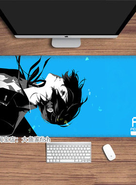 P3r女神异闻录3结城理鬼太郎周边 大号电竞锁边鼠标垫软桌垫 防滑