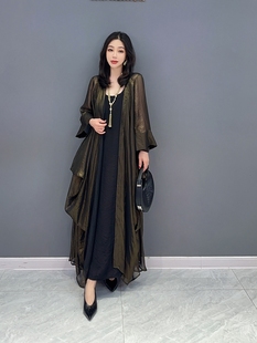 新款 2024夏季 韩版 时尚 休闲两面风衣宽松休闲气质女