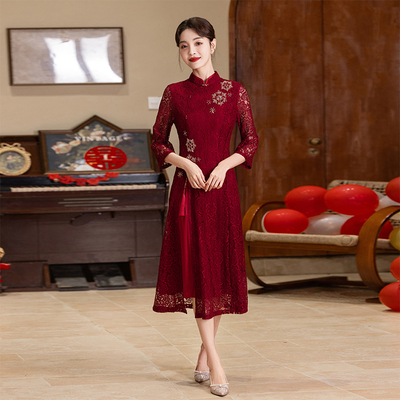 新中式日常旗袍莹杉复古国风