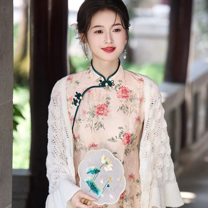 春夏新款针织外套女旗袍