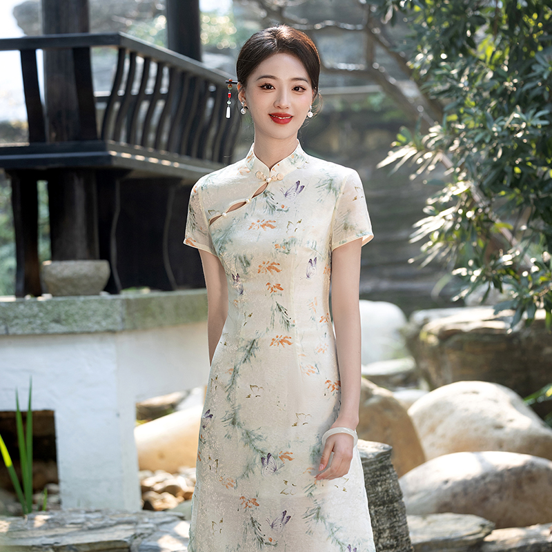 高档新中式改良旗袍女复古修身