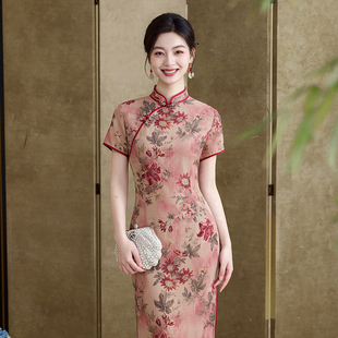 优雅旗袍复古民国风2025年新款夏季绝美显瘦女款修身显瘦日常可穿