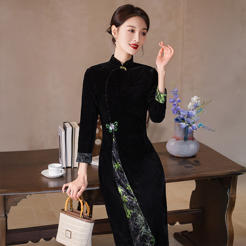 新中式日常旗袍莹杉复古国风
