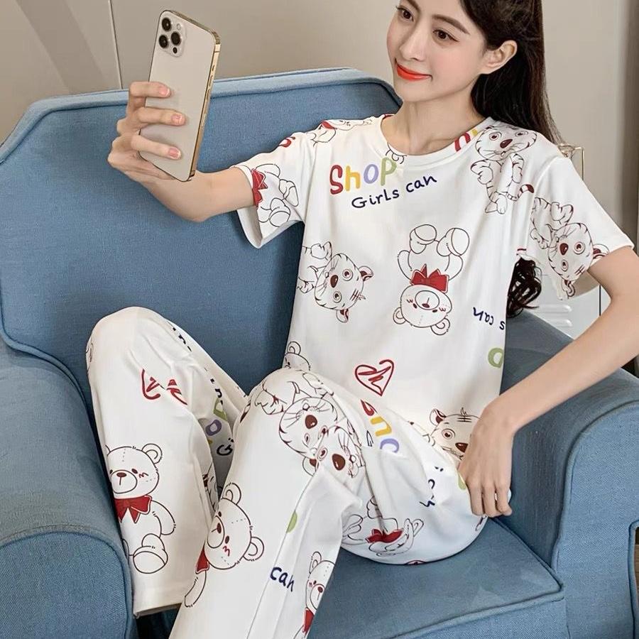 可爱卡通小熊家居服睡衣套装