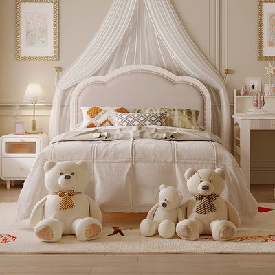 喜梦宝弦月纪法式轻奢软靠床皇冠公主床实木双人床