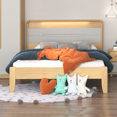 喜梦宝全实木床松木男孩床青少年1.2米1.5收纳床卧室家用床