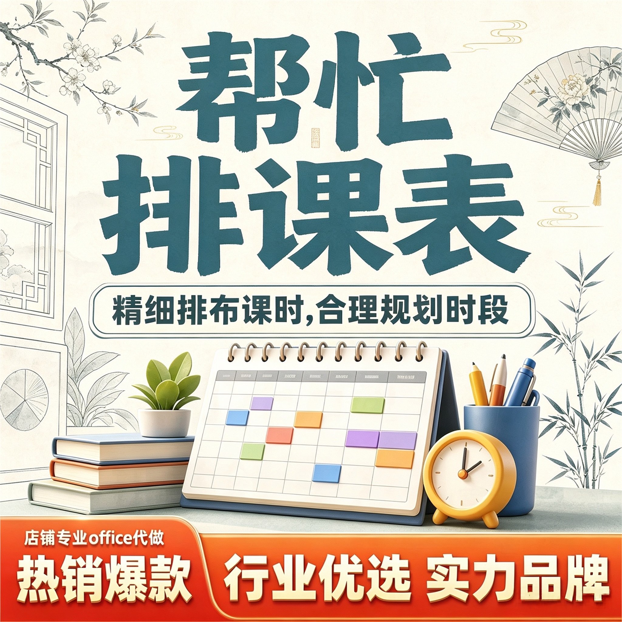 课表制作图表编辑美化格式调整修改每日计划课程学习考勤表设计