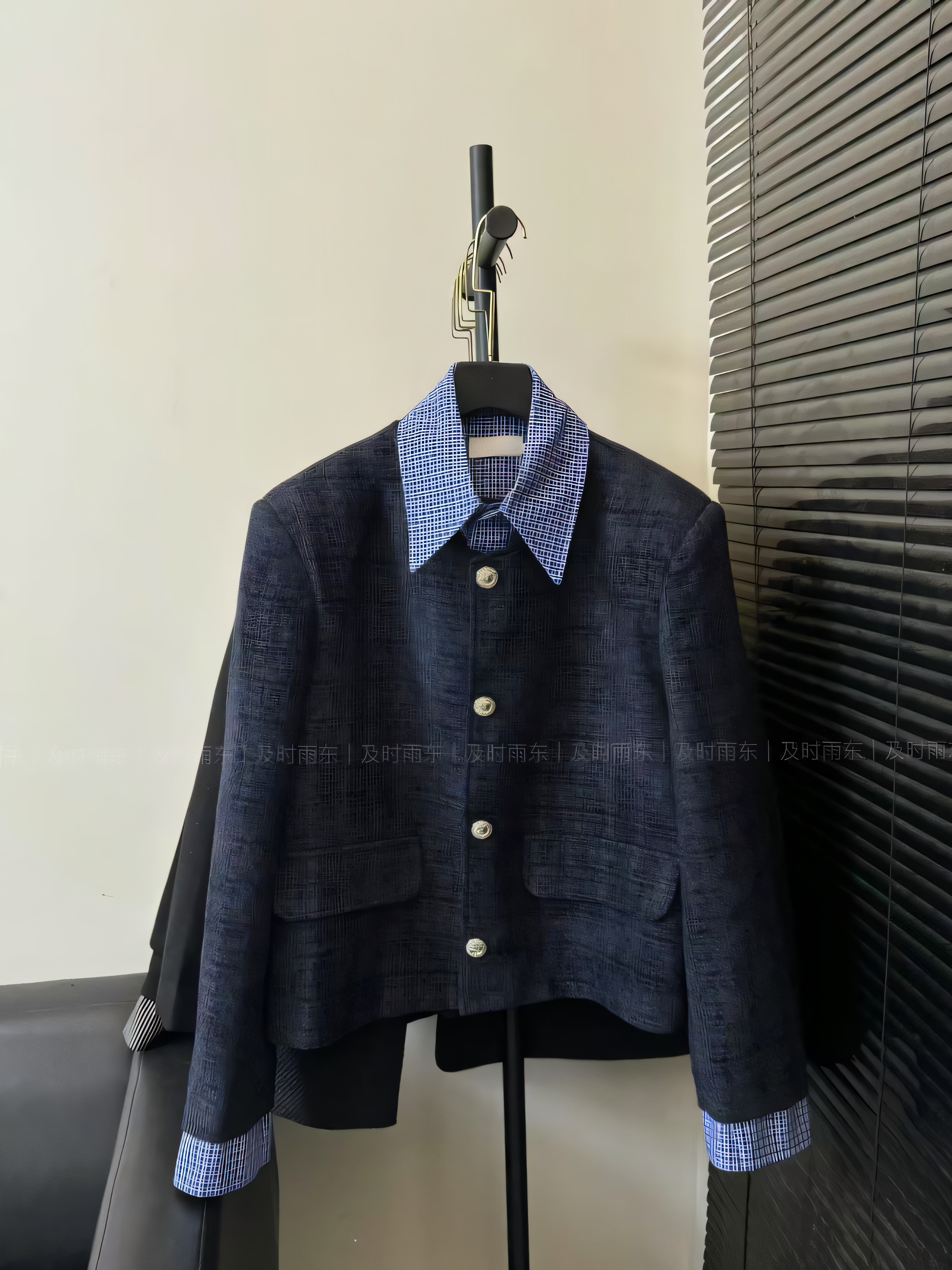 及时雨东 25s”miu系假两件拼接小香外套男女