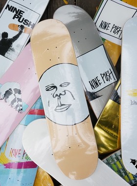 香港NINEPUSH滑板板面双翘动作板7.875 8.0 8.125 8.25NINE PUSH