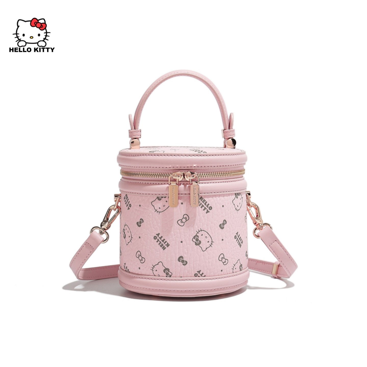 HelloKitty凯蒂猫水桶包小众印花手提女包包高级感轻奢斜挎单肩包