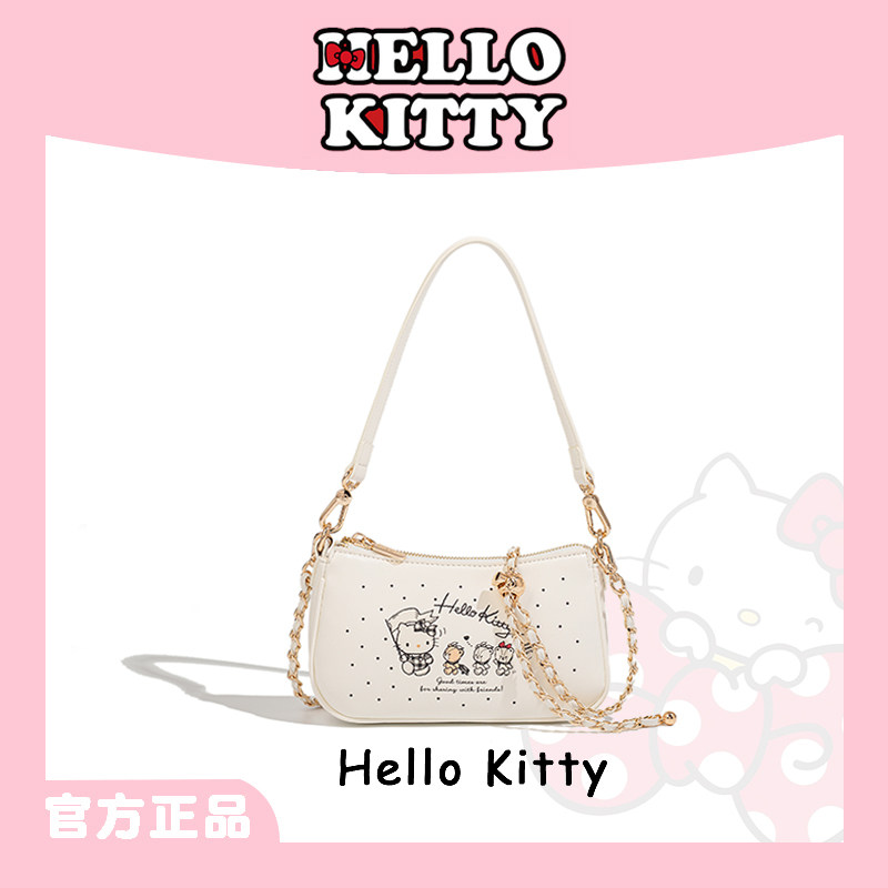 HelloKitty凯蒂猫腋下包链条单肩包包女可爱甜美小香风手提斜挎包,箱包皮具/热销女包/男包,腋下包,淘宝优惠券,粉丝福利购,淘宝优惠卷
