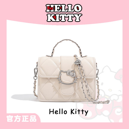 HelloKitty凯蒂猫小方包时尚小香风手提包包女高级质感单肩斜挎包