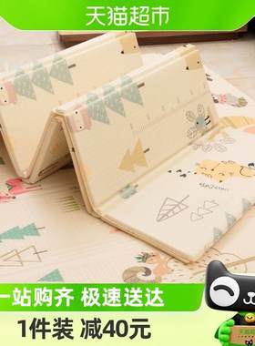 乐缔爬行垫双面XPE1CM厚度泡沫地垫1张婴儿折叠爬爬垫200*180*1CM