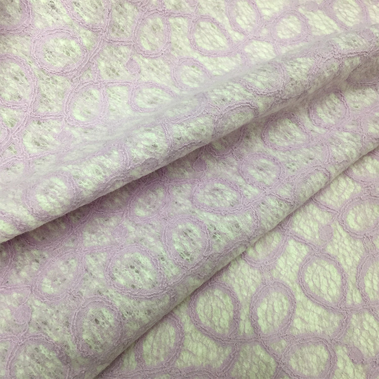高档针织蕾丝服装进口刺绣布料