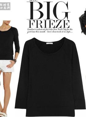 进口薄款纯棉针织磨毛拉绒弹力罗马布秋冬纯色布料面料黑色植绒