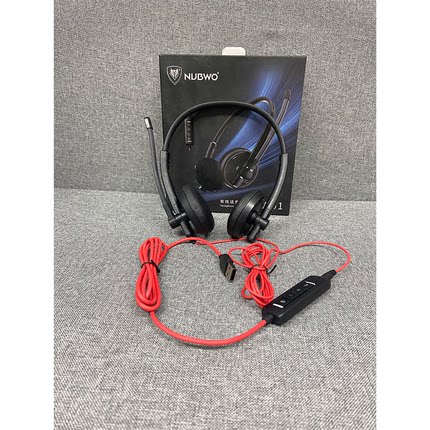 狼博旺HW01有线头戴式话务耳机耳麦电脑笔记本商务办公家用单USB