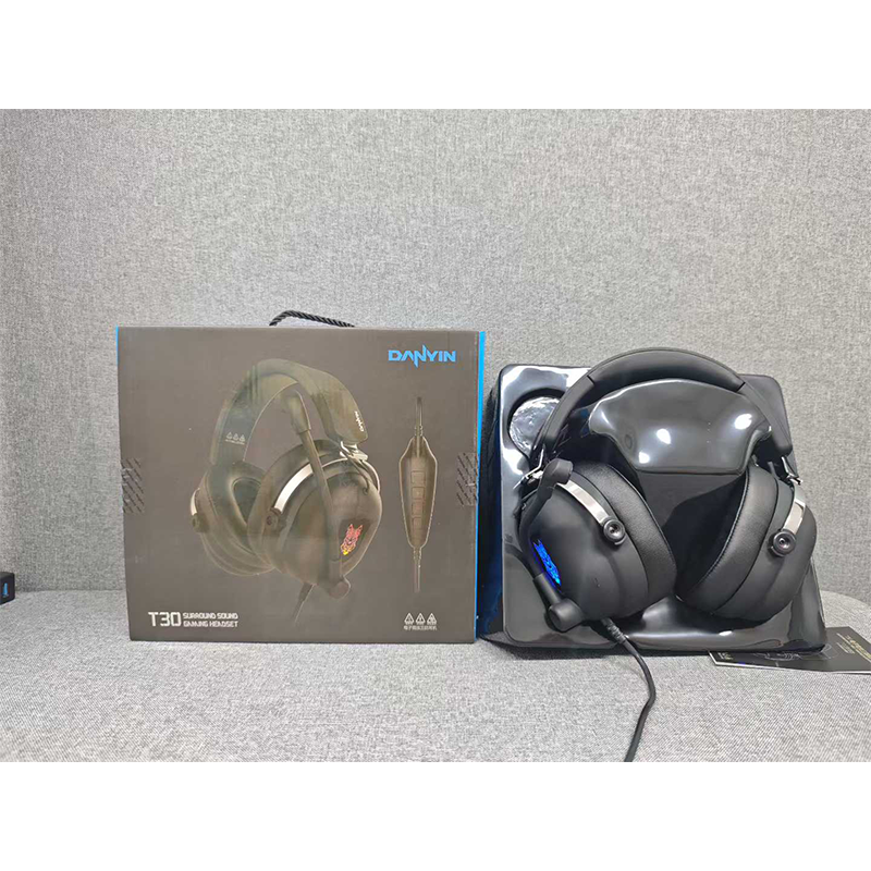 电音 T30有线头戴式耳机耳麦电竞游戏商务办公家用单USB接口通用