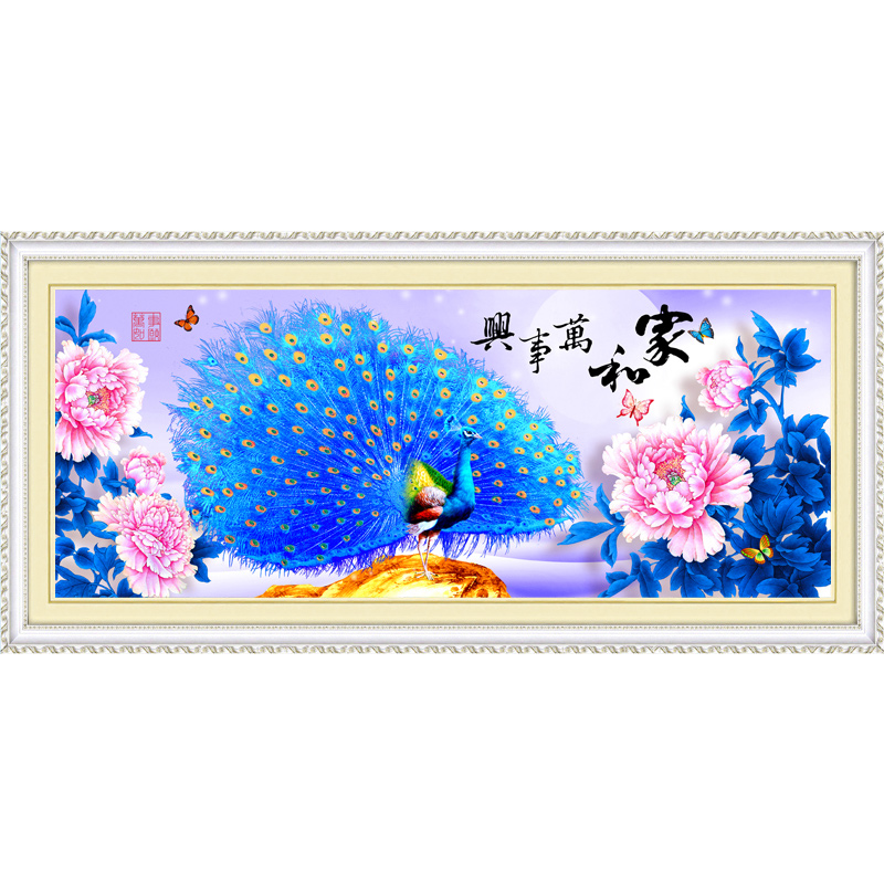 花开富贵十字绣线绣新款客厅简约家和万事兴十字绣2018新款孔雀图|msdalam kategori rumah Fabrik, Cross Alat Jahit dan Aksesori, Cross Stitch Kit - dari Buy2taobao.com untuk memberikan perkhidmatan ejen Taobao profesional membeli