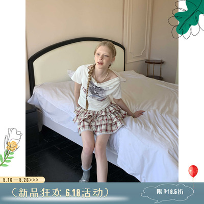 短袖原创设计荡领不对称