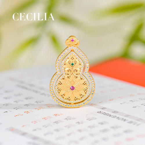 CECILIA珠宝S925银镀18K金吊坠