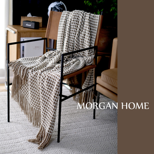 北欧ins日式华夫格纹针织毯沙发午睡盖毯车用民宿床尾巾摄影搭巾