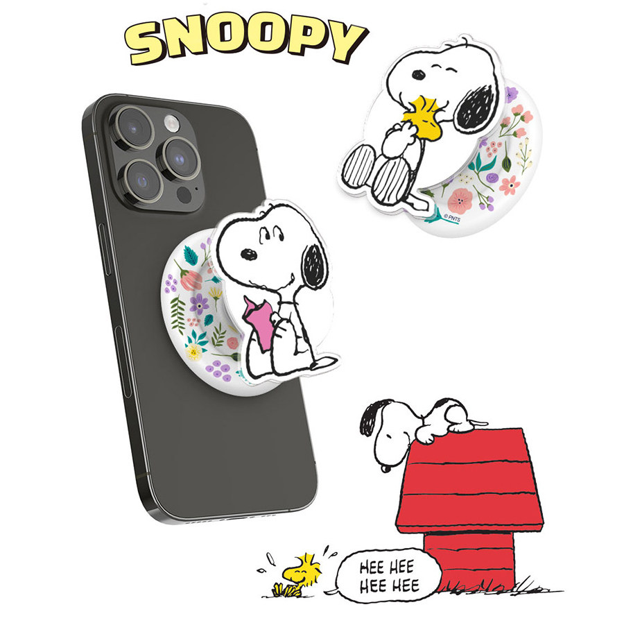 史努比snoopy卡通气囊支架可爱音乐动漫卡通磁吸指环扣便携支撑架
