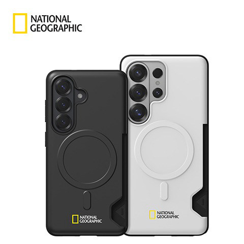 国家地理适用三星s26ultra手机壳 S25ultra可放卡保护套Magsafe无线磁吸全包便携可插卡2张 S26手机壳双层套